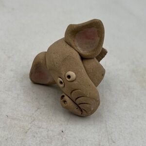 VTG AGI 88 Handmade Ceramic Elephant Figurine USA
